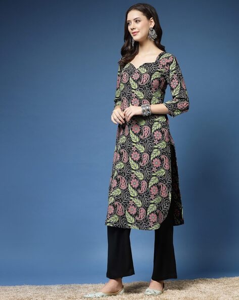 Classic Grace Black Kurta pant Ensemble