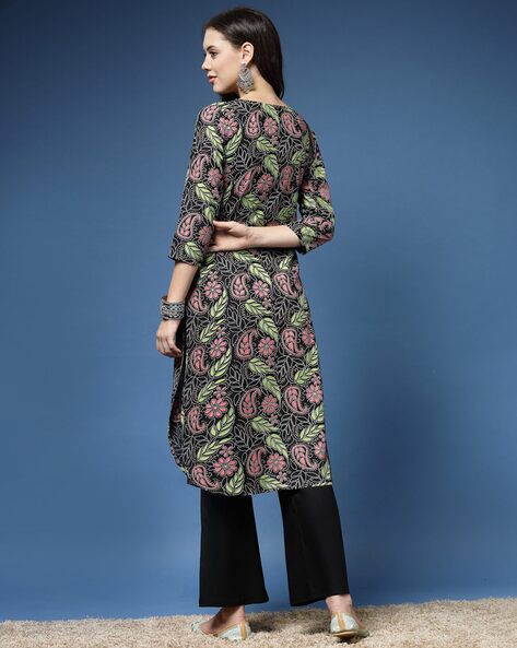 Classic Grace Black Kurta pant Ensemble