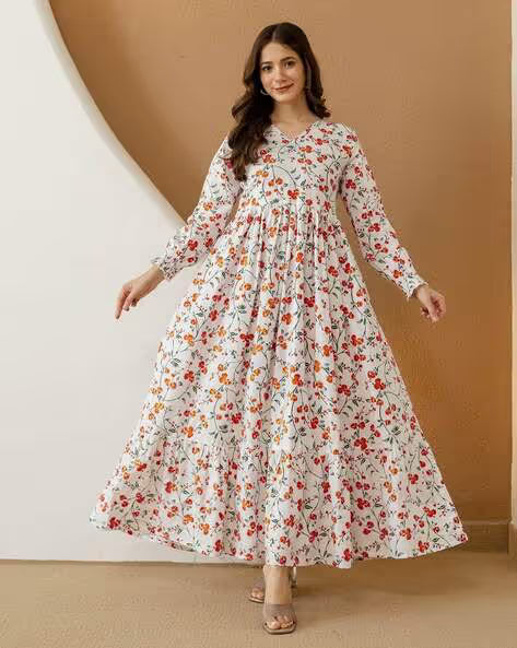 Sunshine Floral Elegance Maxi Dress