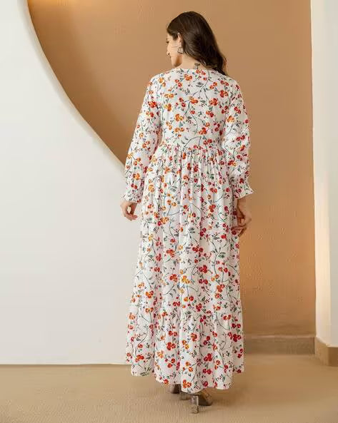 Sunshine Floral Elegance Maxi Dress