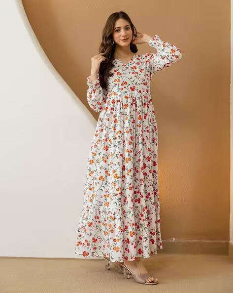 Sunshine Floral Elegance Maxi Dress