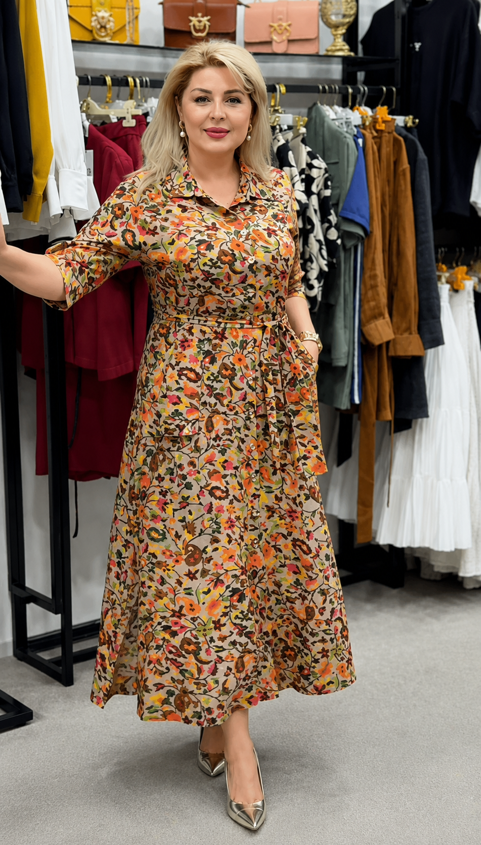 Floral Printed Rayon Dress