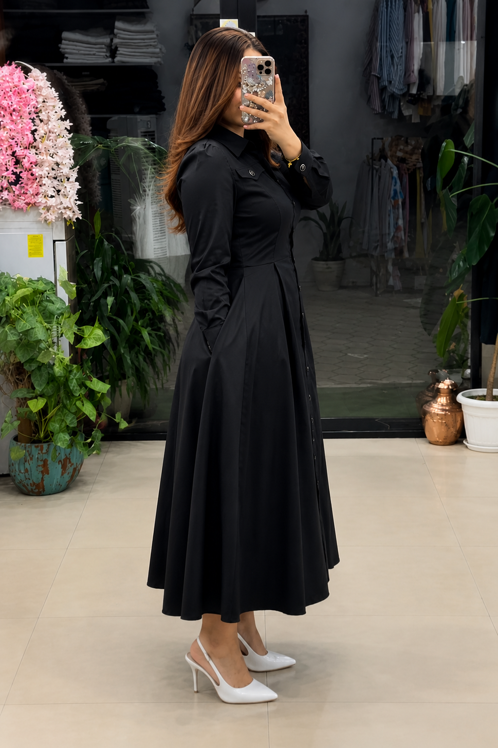 Black Women's Rayon Dress – Stylish & Comfortable