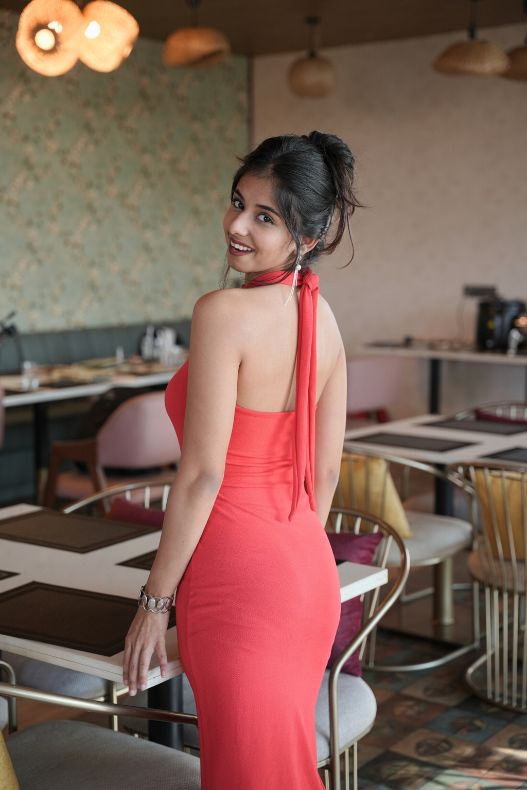 Crimson Charm  Bodycon Dress