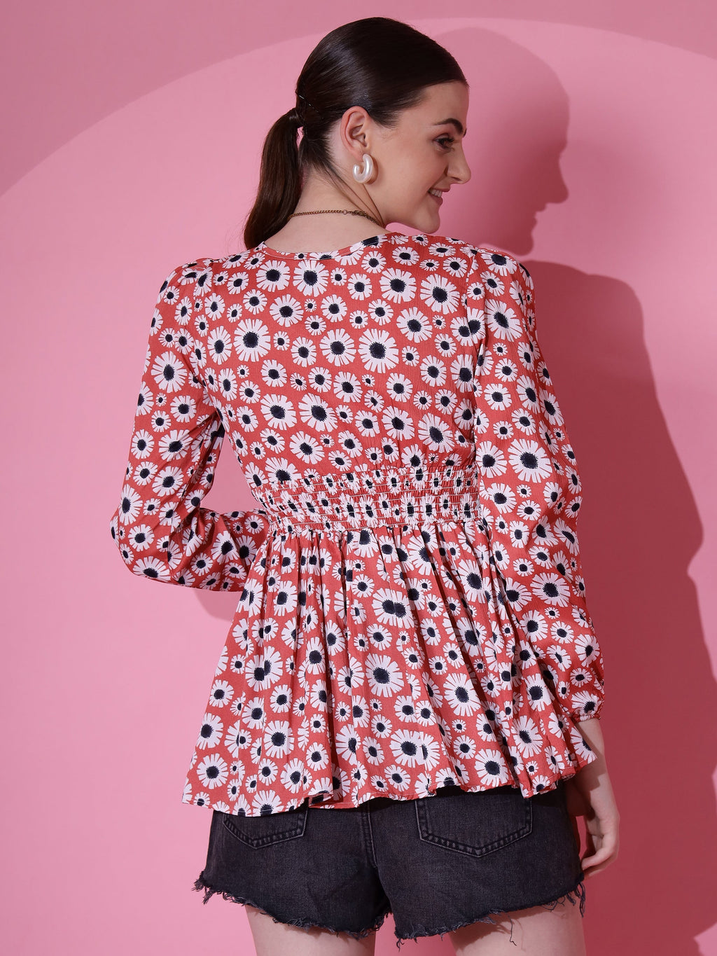 Pink Floral Regular Top