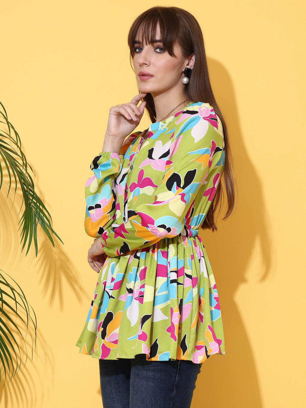 Light Green Grace Printed Top