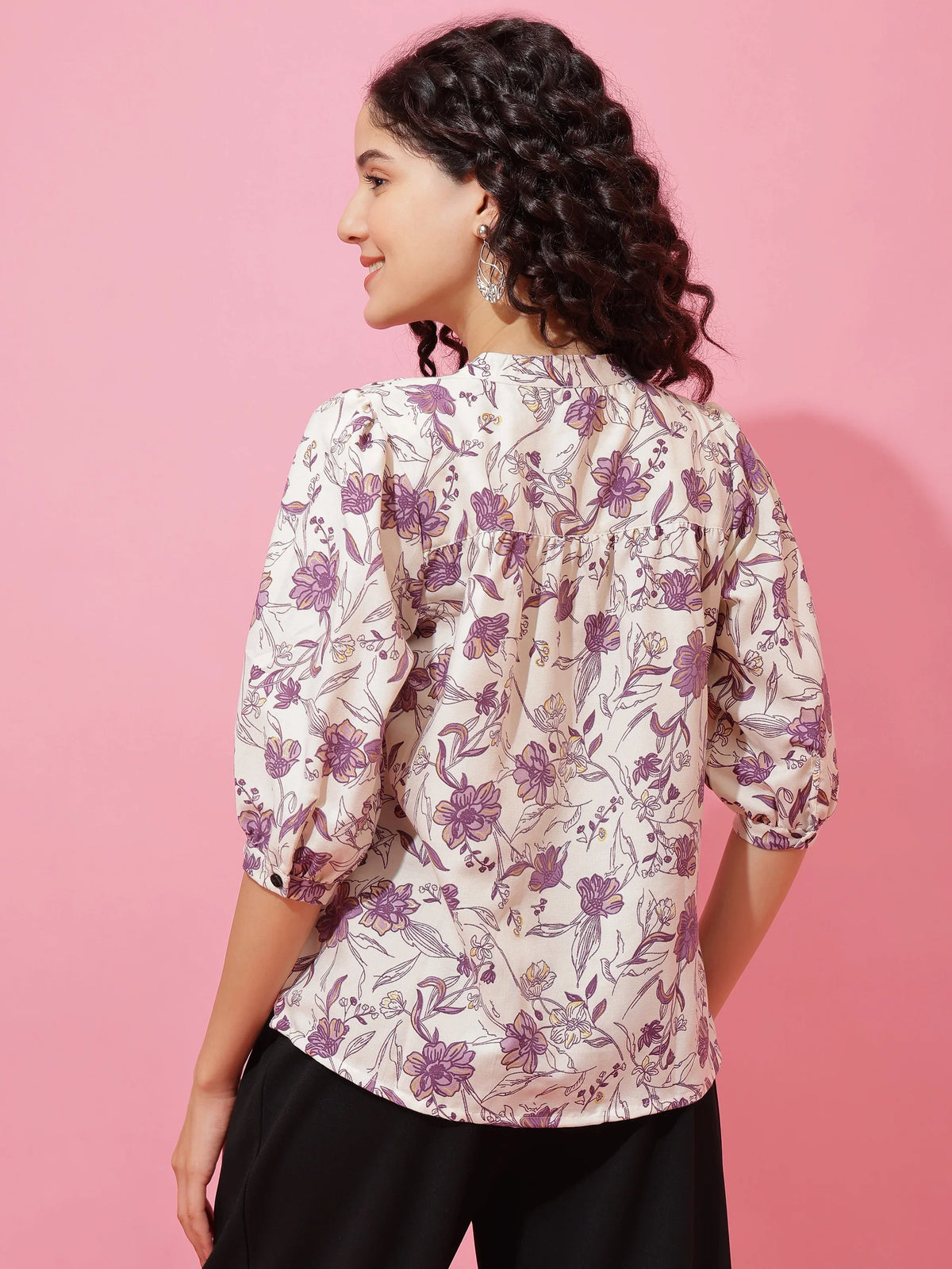 Royal Bloom Printed Top
