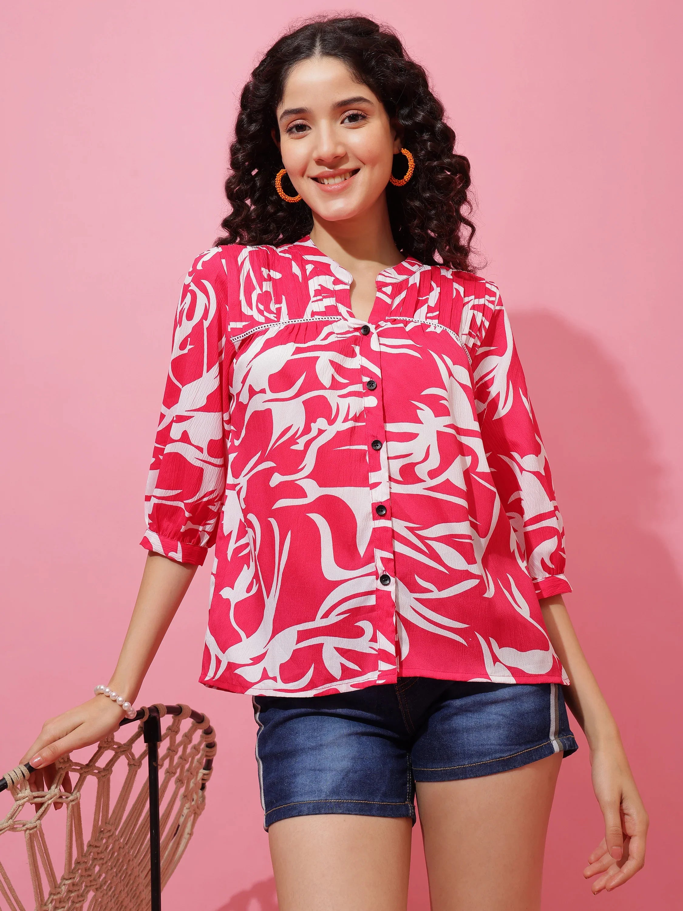 Blush Charm Printed Top