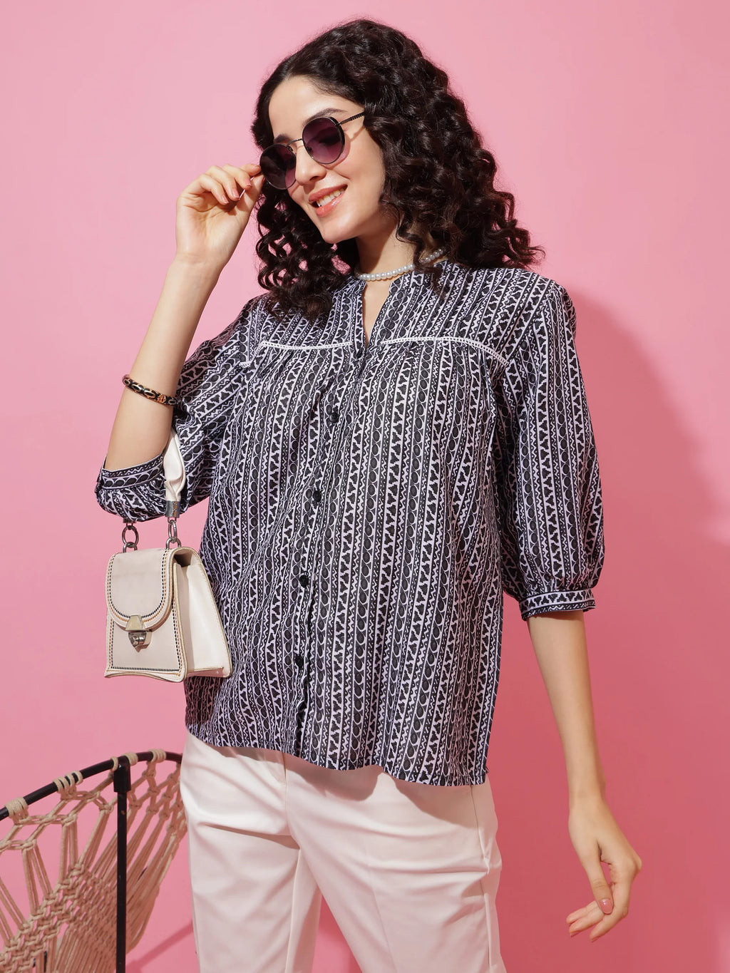 Midnight Charm Printed Top