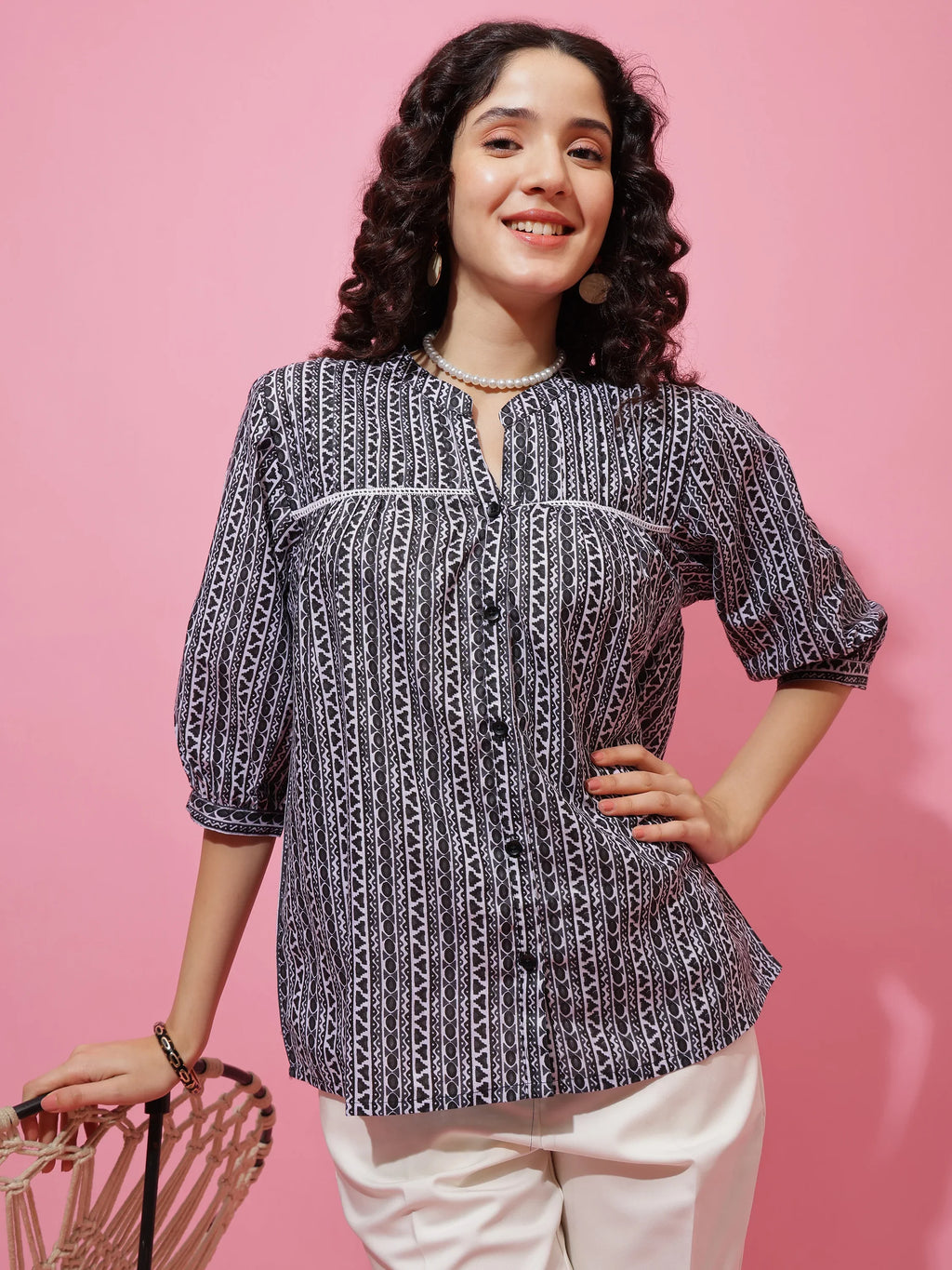 Midnight Charm Printed Top