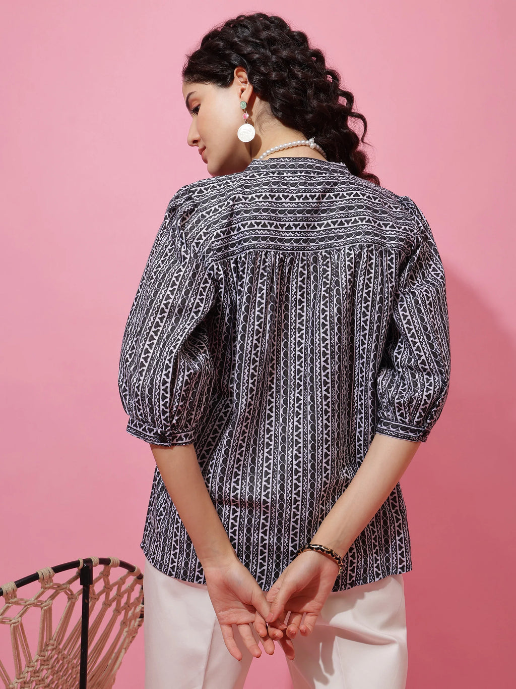 Midnight Charm Printed Top