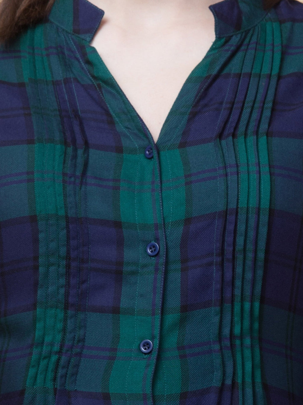 Enchanted Forest Three-Quarter Sleeve Shirt Dress