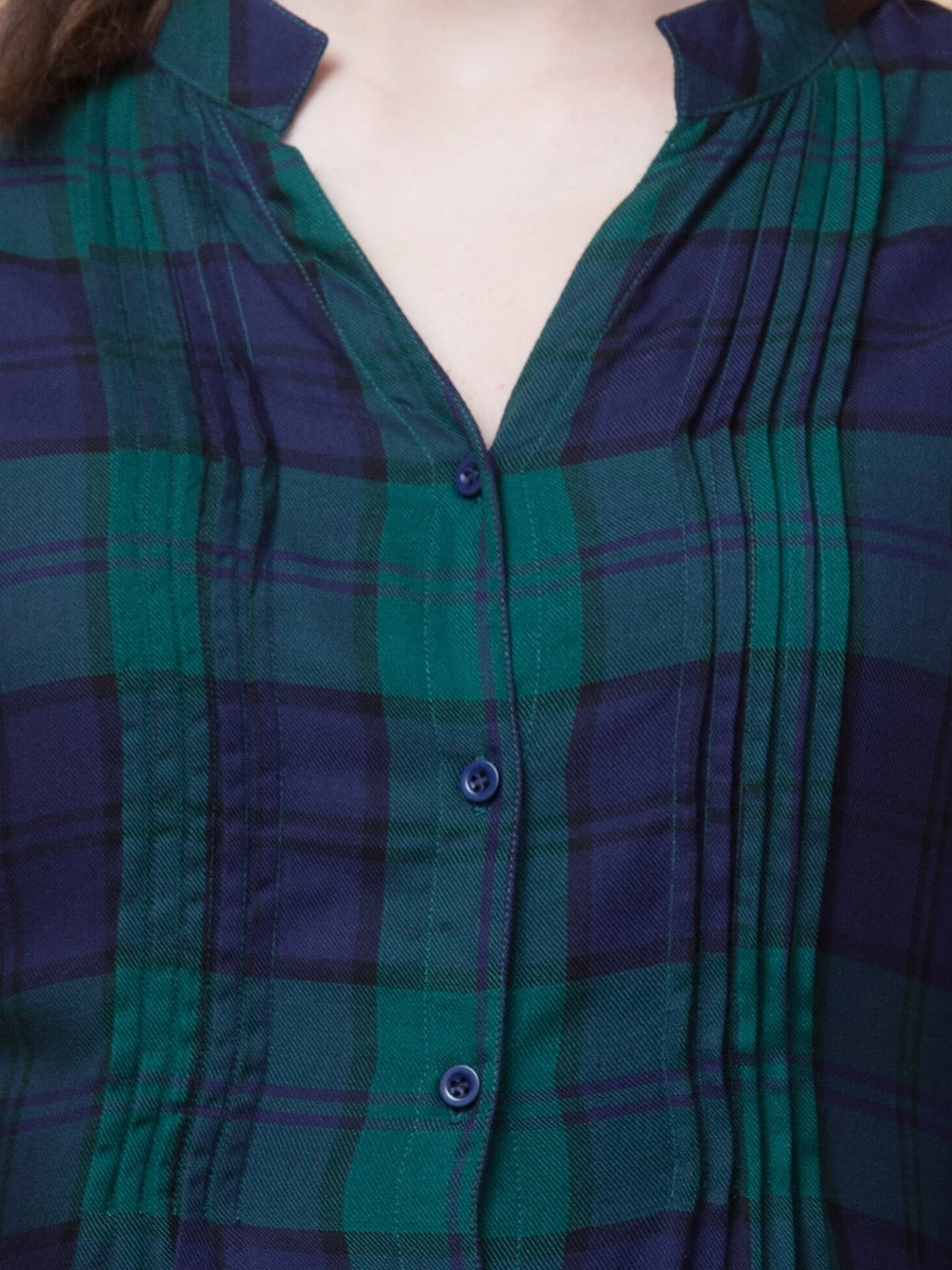 Enchanted Forest Three-Quarter Sleeve Shirt Dress