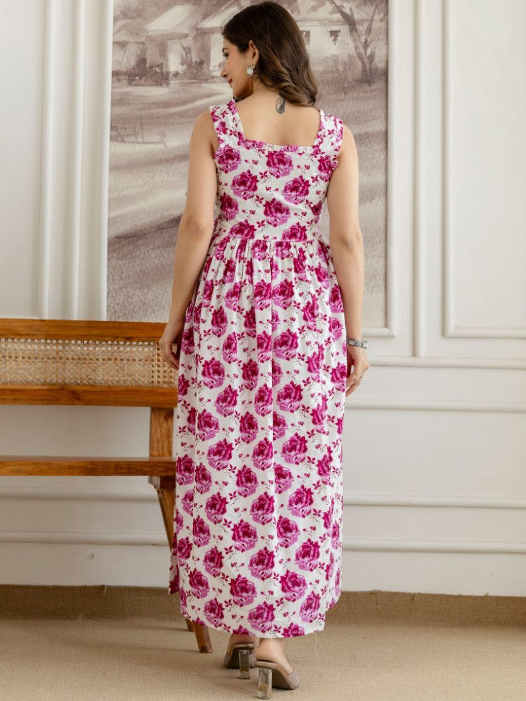 Blush Bloom Floral Maxi Dress