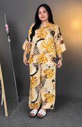 Yellow Printed Co-Ord Set for Women | S to 3XL