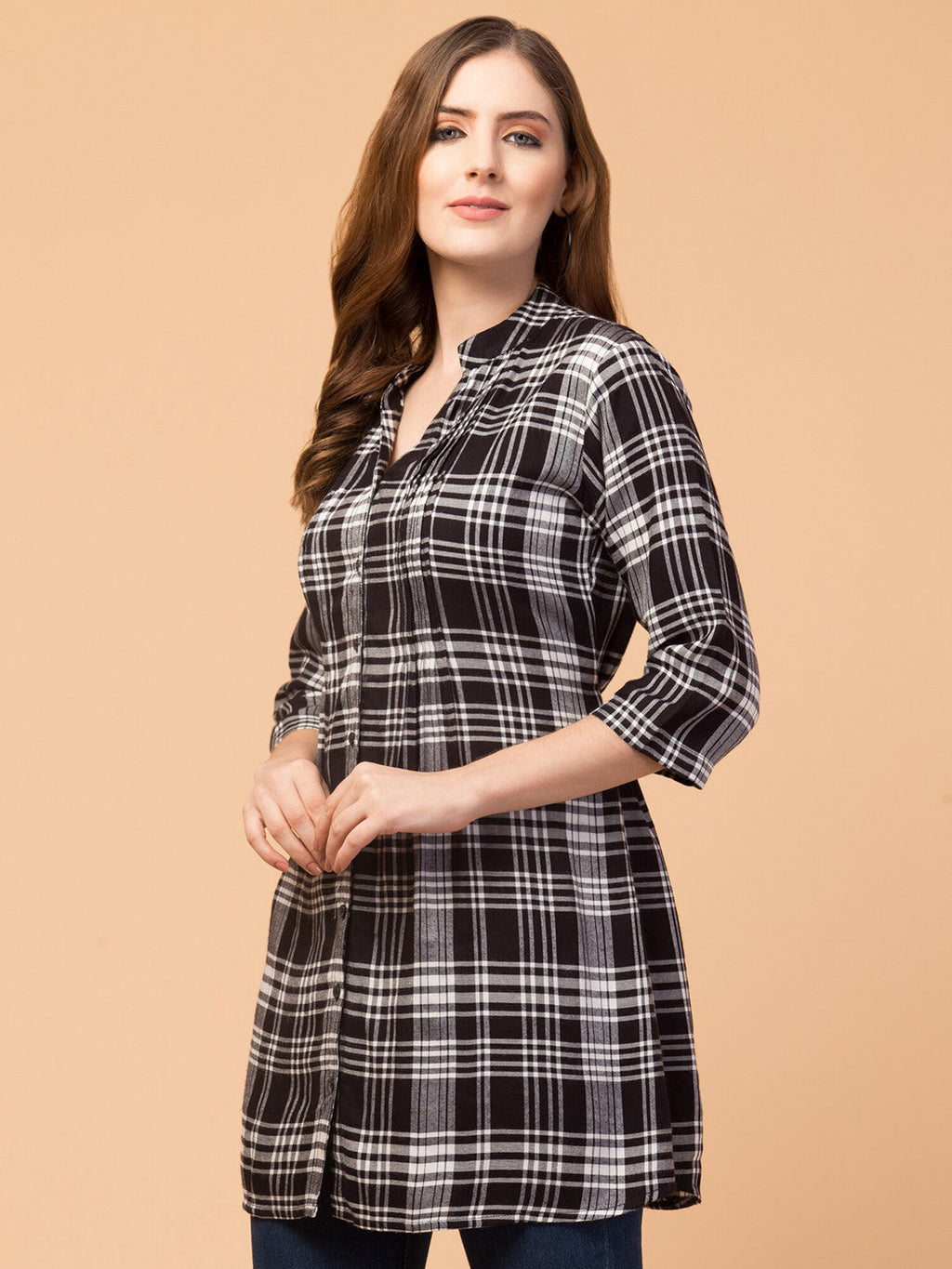 Timeless Black Checked Tunic