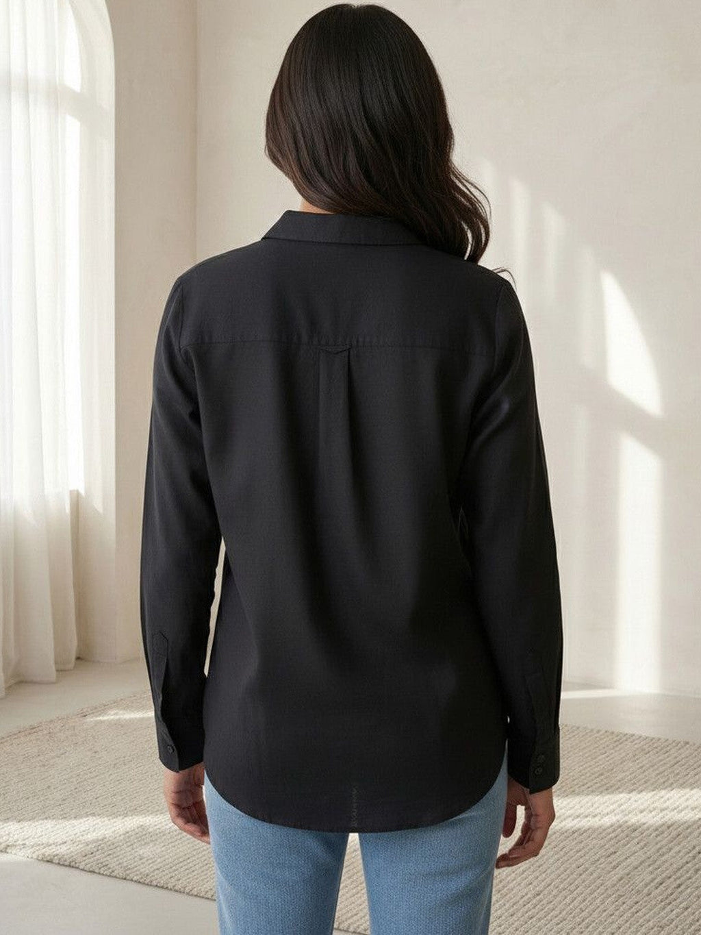Midnight Classic Solid Cotton Shirt