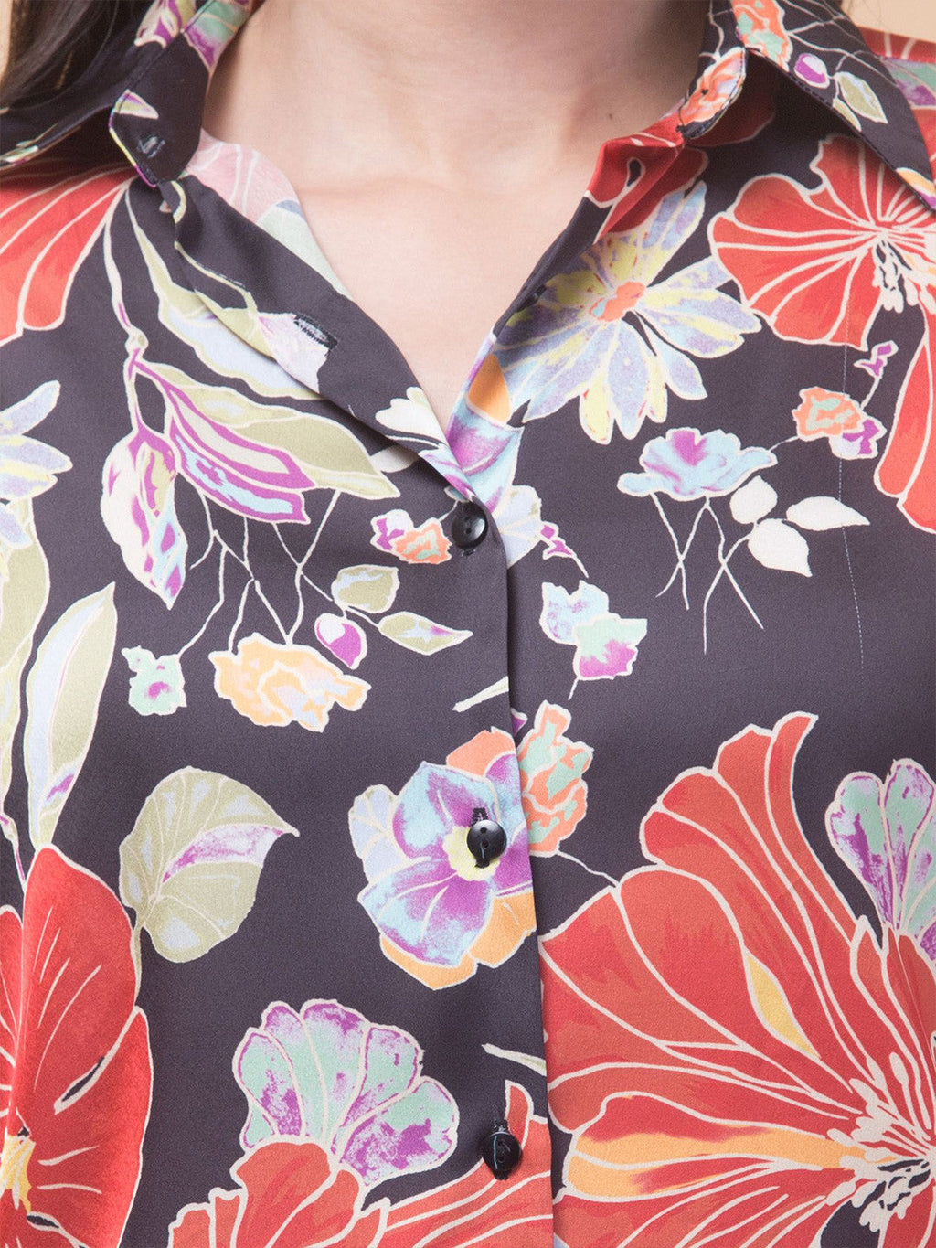 Midnight Bloom Floral Printed Shirt