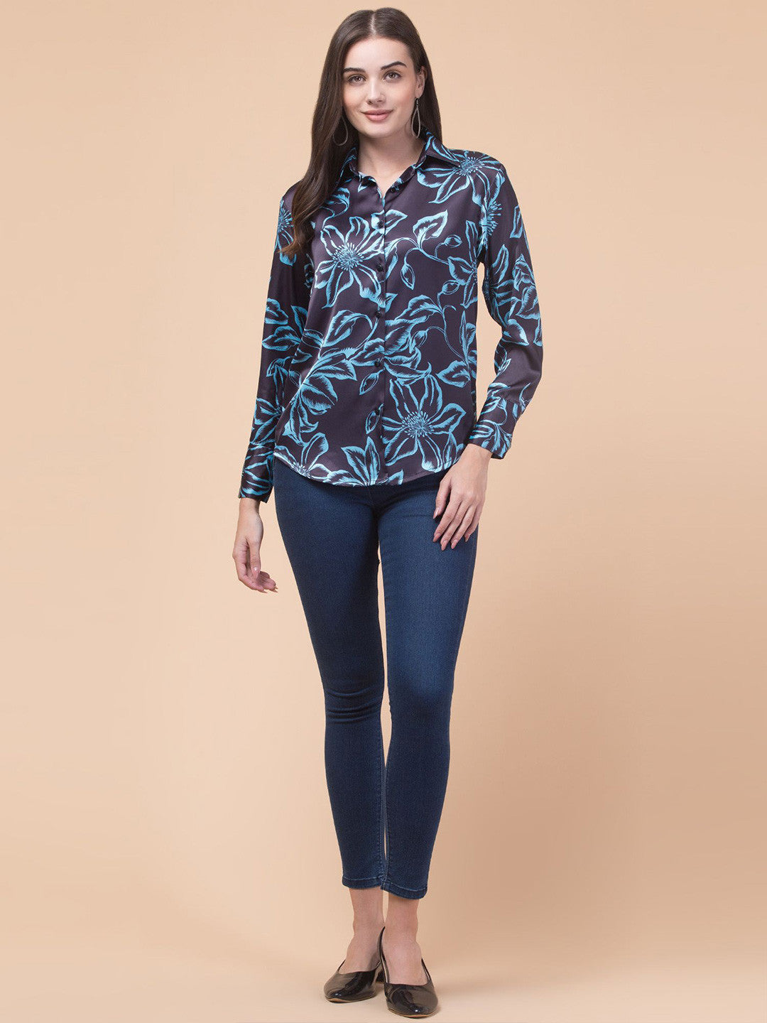 Black Bloom Luxe Floral Shirt