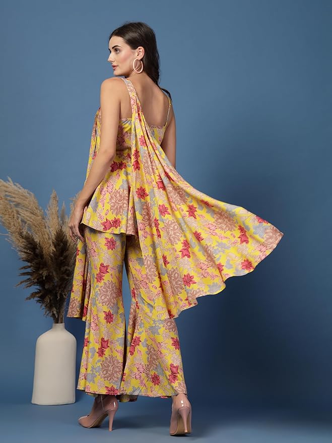 Stylish Indo-Western Sharara and Dupatta Set