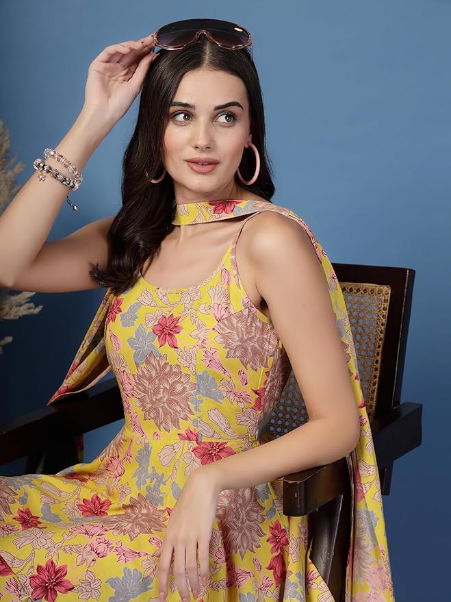 Stylish Indo-Western Sharara and Dupatta Set