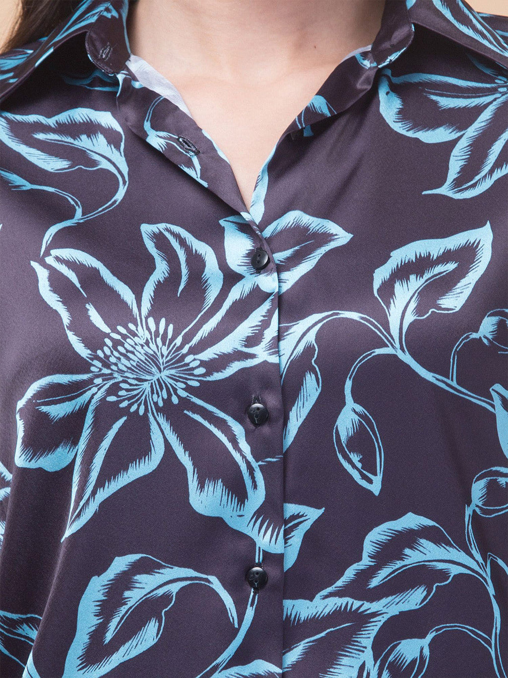 Black Bloom Luxe Floral Shirt