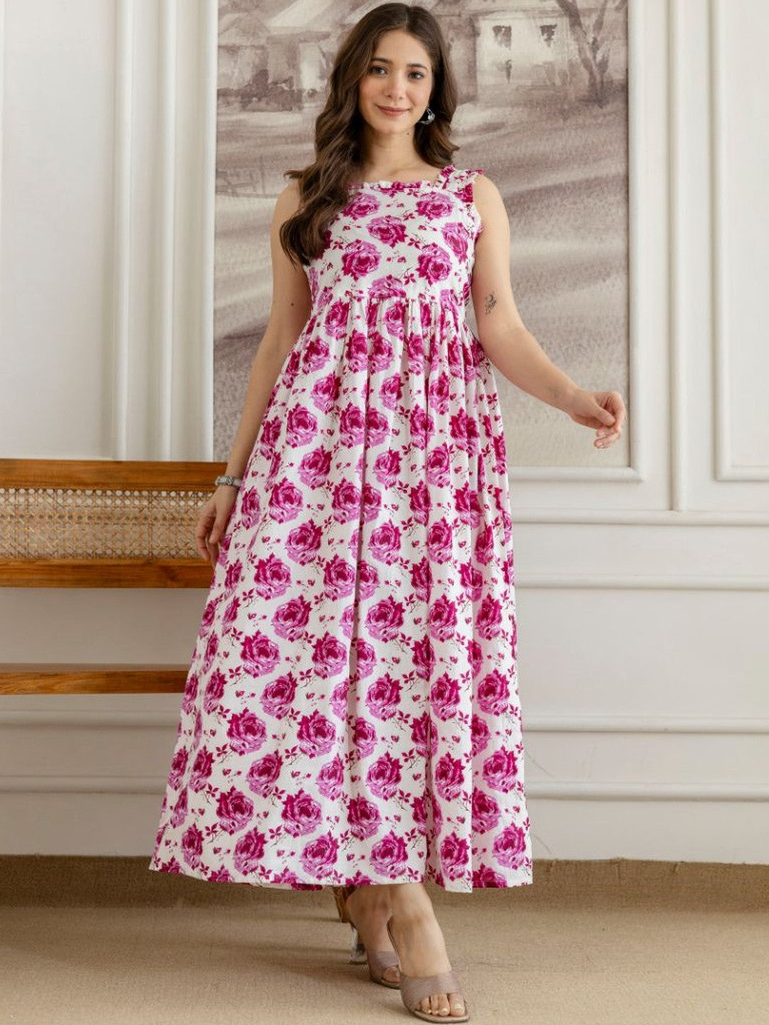 Blush Bloom Floral Maxi Dress