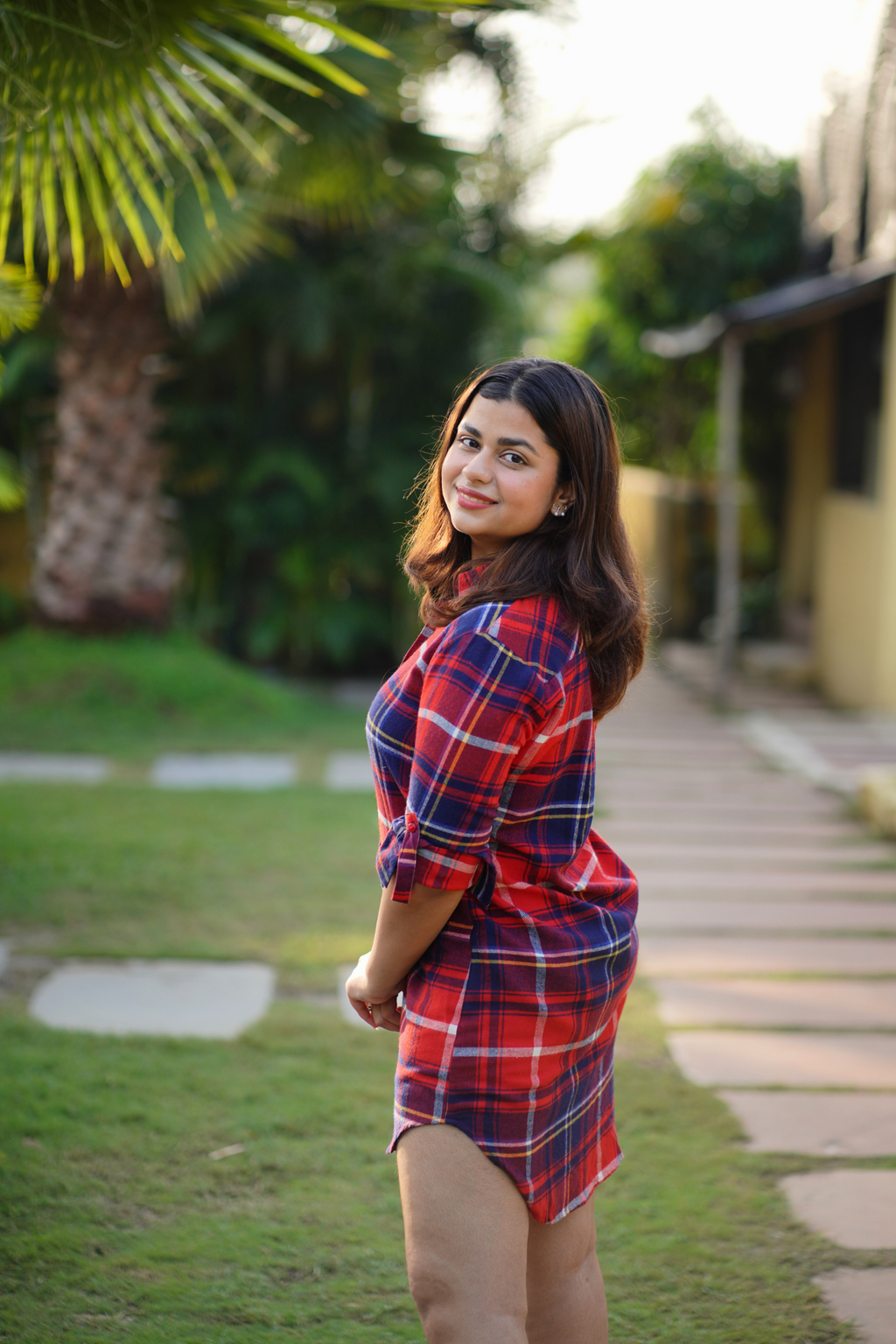 Scarlet Checks Shirt Dress