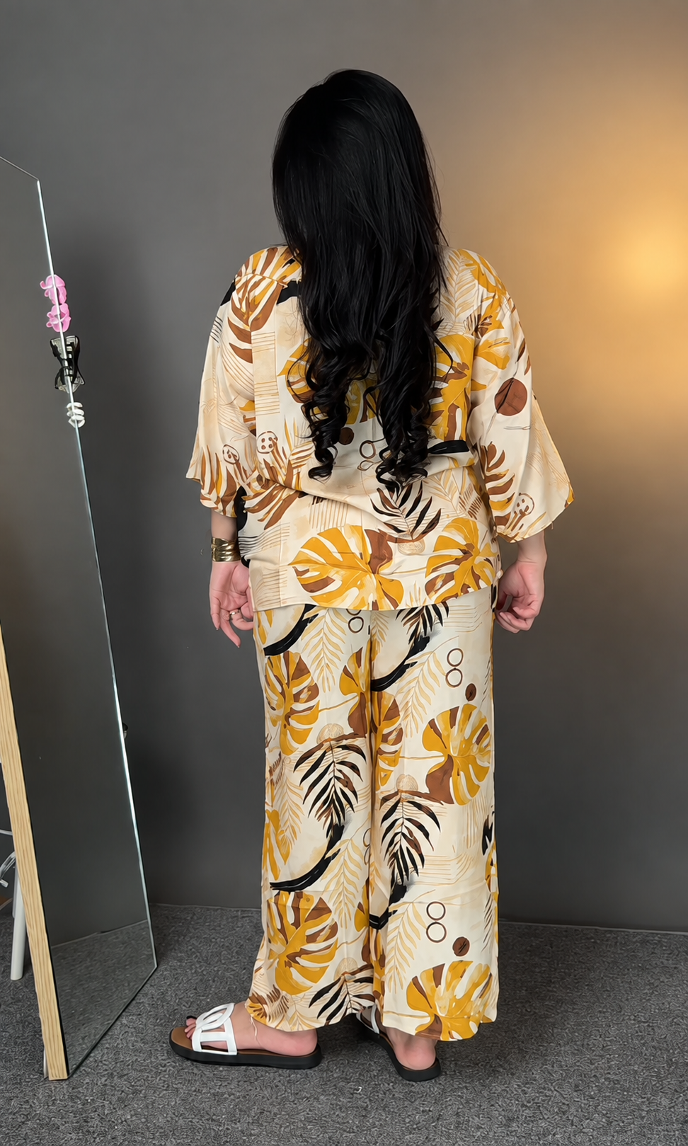 Yellow Printed Co-Ord Set for Women | S to 3XL