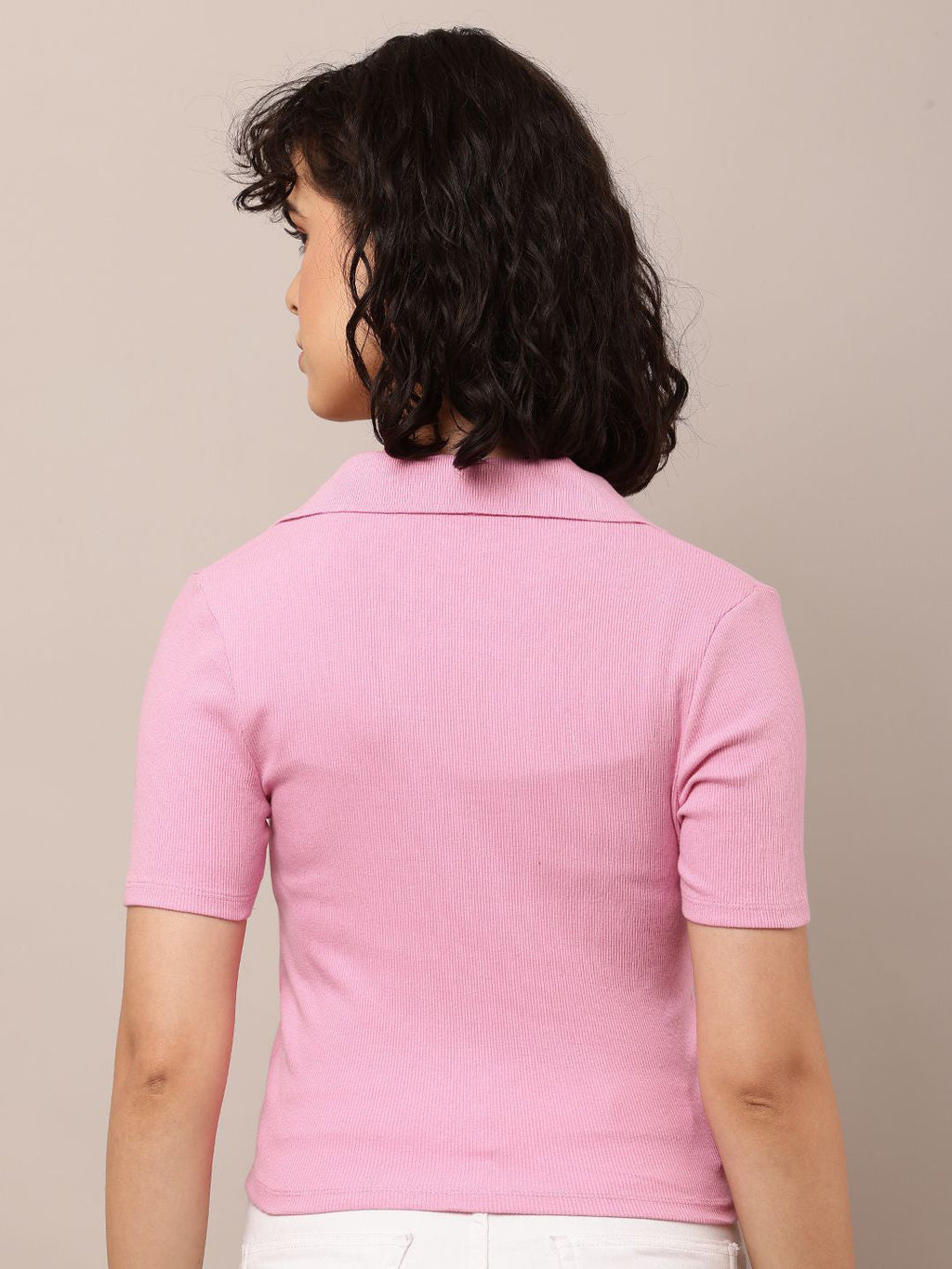 Blush Muse V-Neck Crop Top