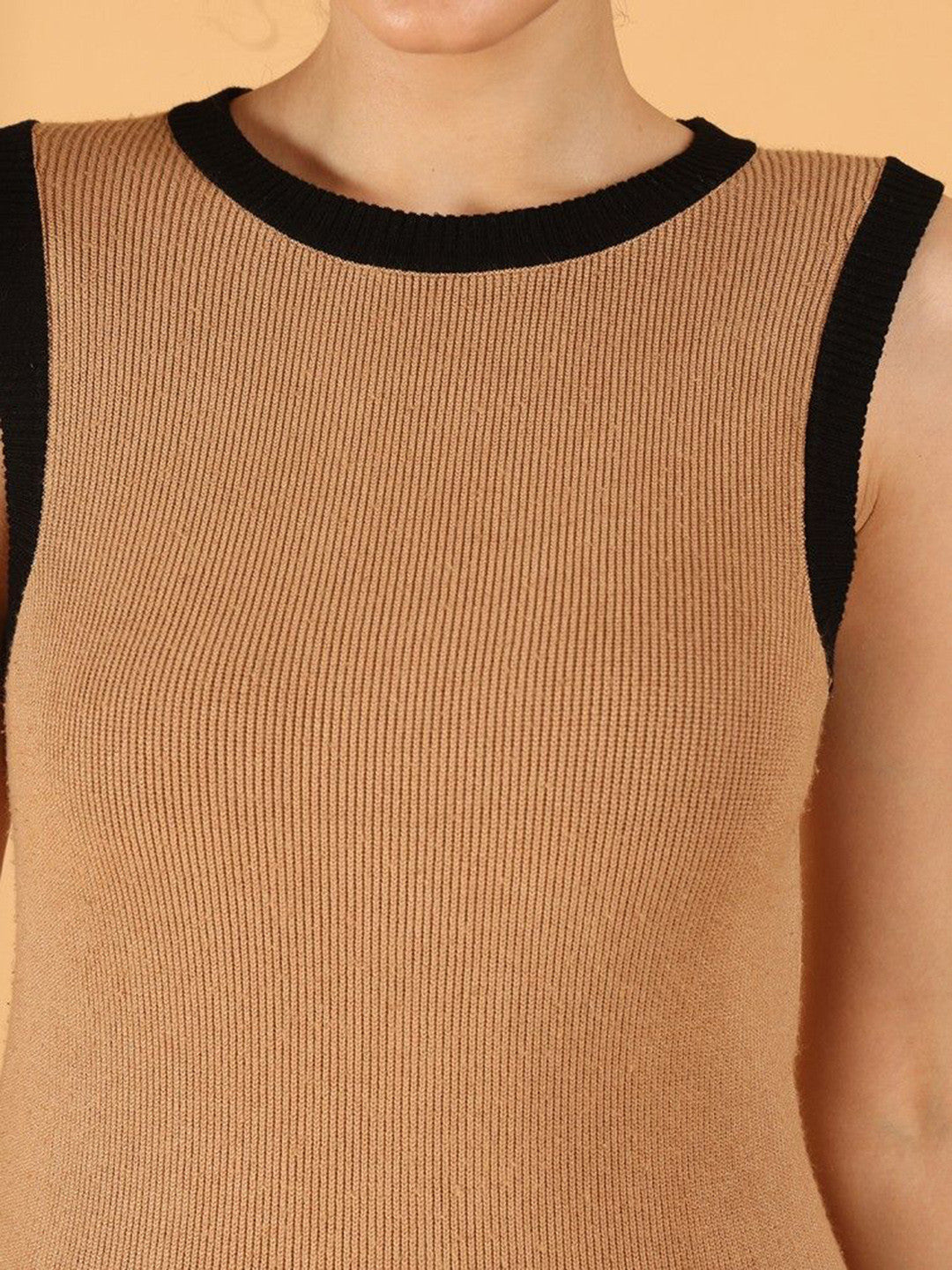 Cocoa Charm Sleeveless Sweater