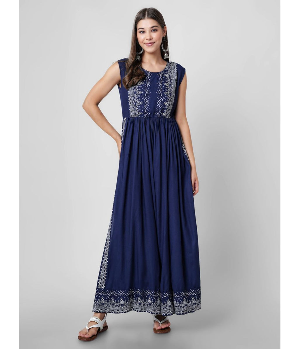Trendy  Blue Kurta with Elegant Print