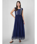 Trendy  Blue Kurta with Elegant Print