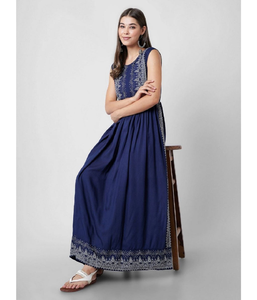 Trendy  Blue Kurta with Elegant Print