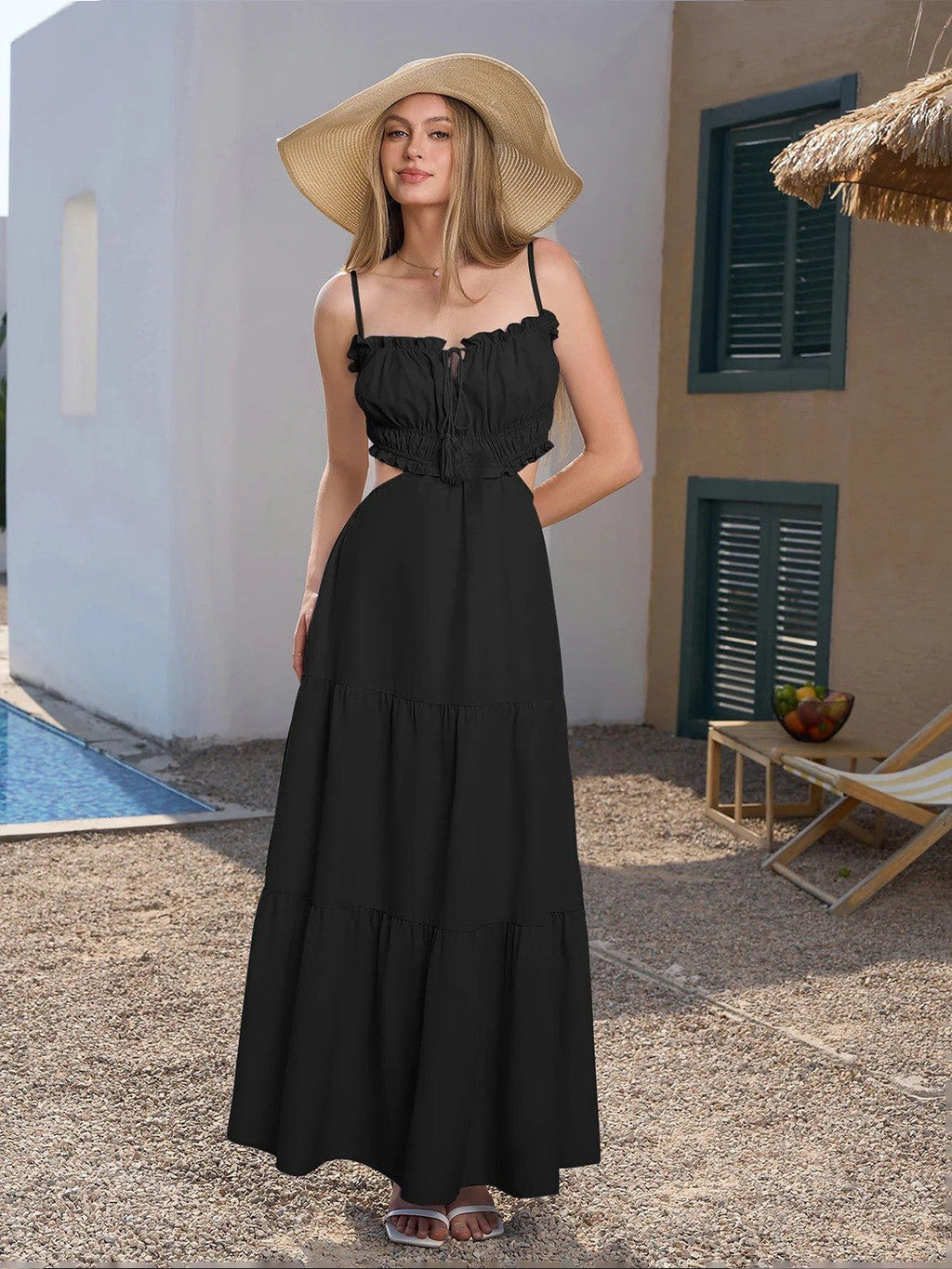 Timeless Strappy A-Line Maxi Dress