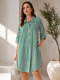 Mint Meadow Striped Shirt Dress