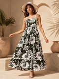 Meadow Bloom Fit & Flare Maxi Dress
