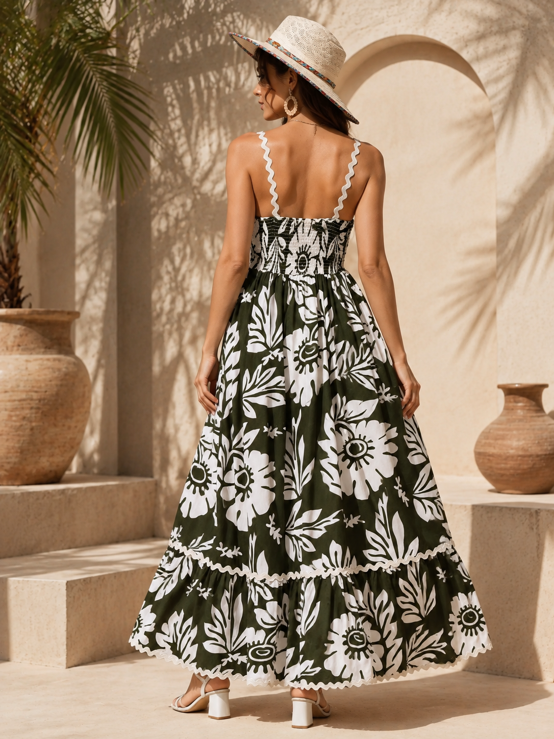 Meadow Bloom Fit & Flare Maxi Dress