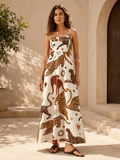 White Wilderness Fit & Flare Maxi Dress