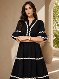 Elegant Eclipse Solid Midi Dress