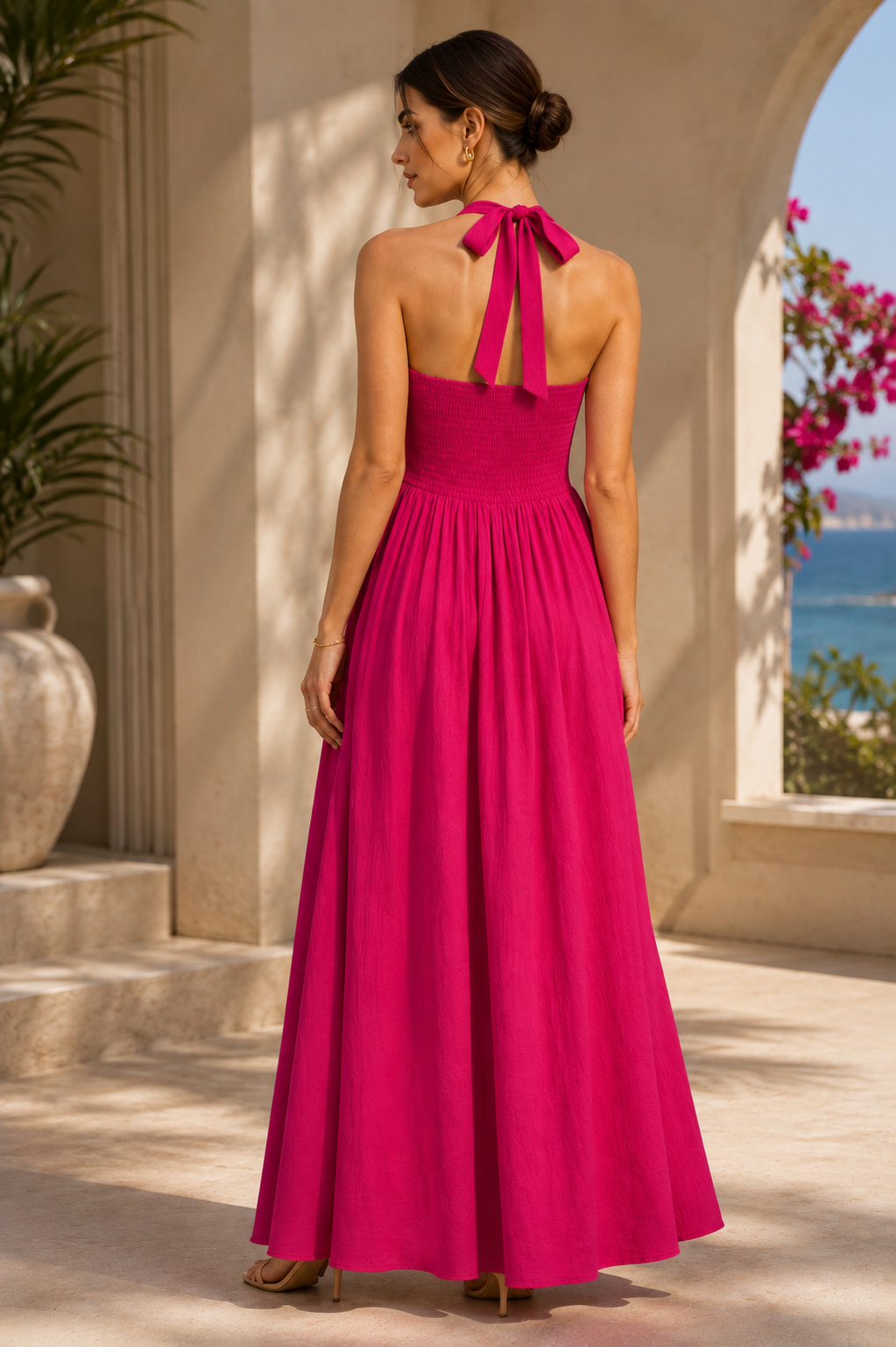 Blush Chic Fit & Flare Maxi Dress
