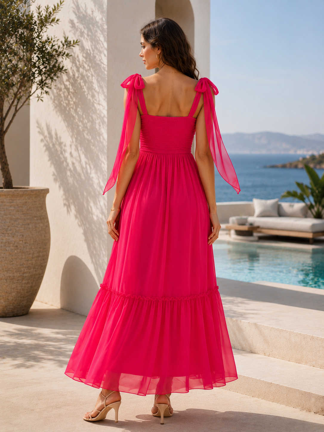 Blush Dream Flared Maxi Dress