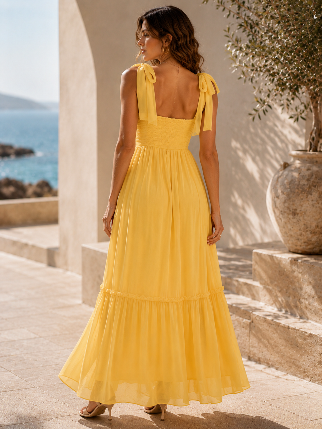 Sunny Bliss Flared Maxi Dress
