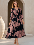Classic Bloom A-Line Midi Dress