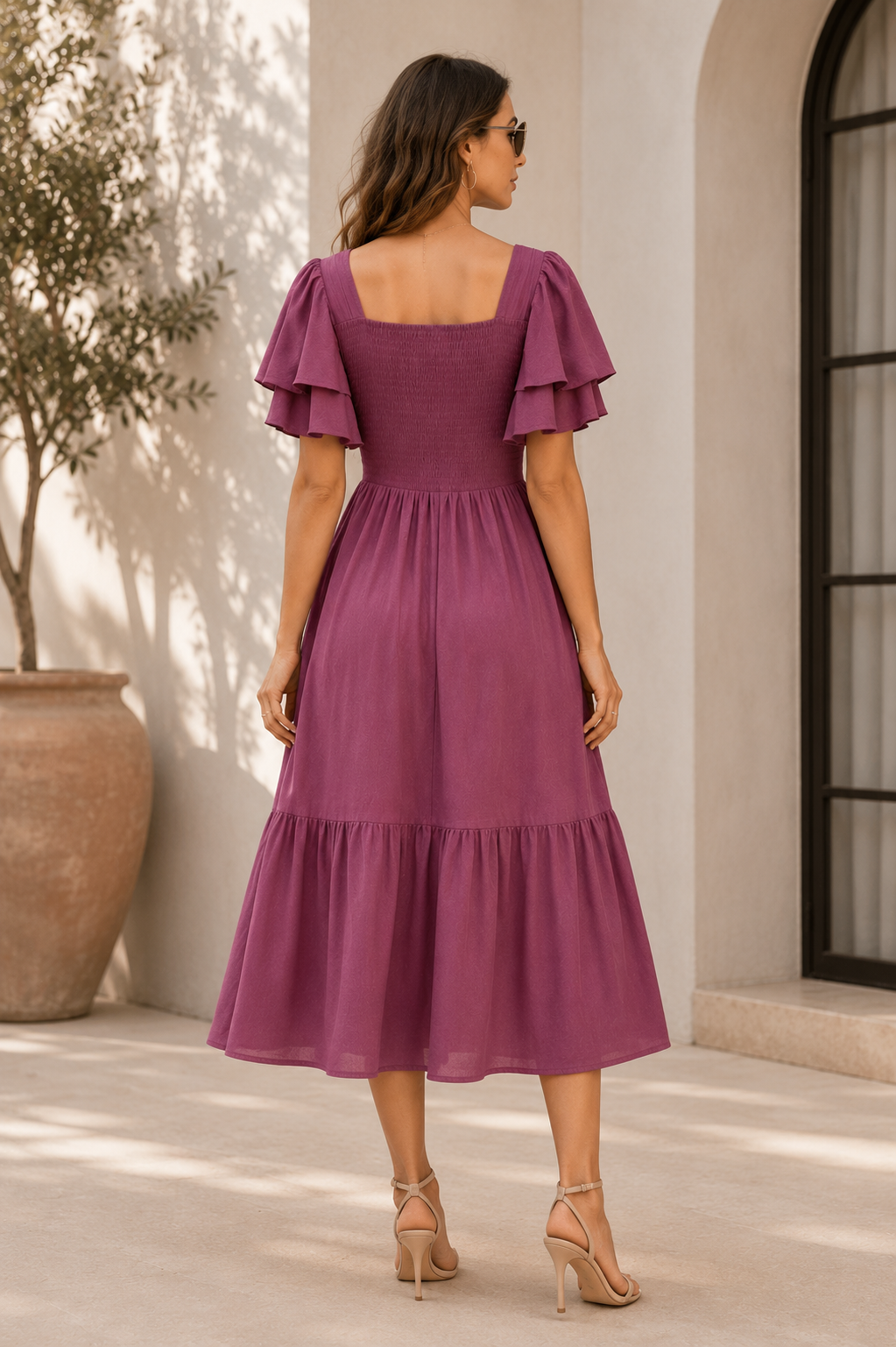 Royal Grace Fit & Flare Midi Dress