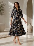 Wild Elegance A-Line Midi Dress
