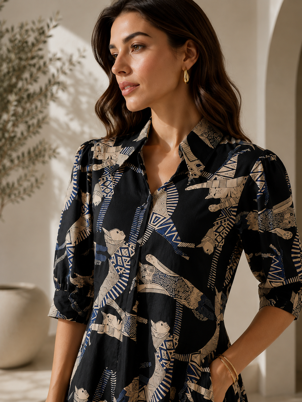 Wild Elegance A-Line Midi Dress