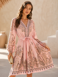 Blush Luxe Belted Satin Mini Dress
