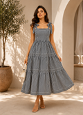 Timeless Stripe Flared Maxi Dress