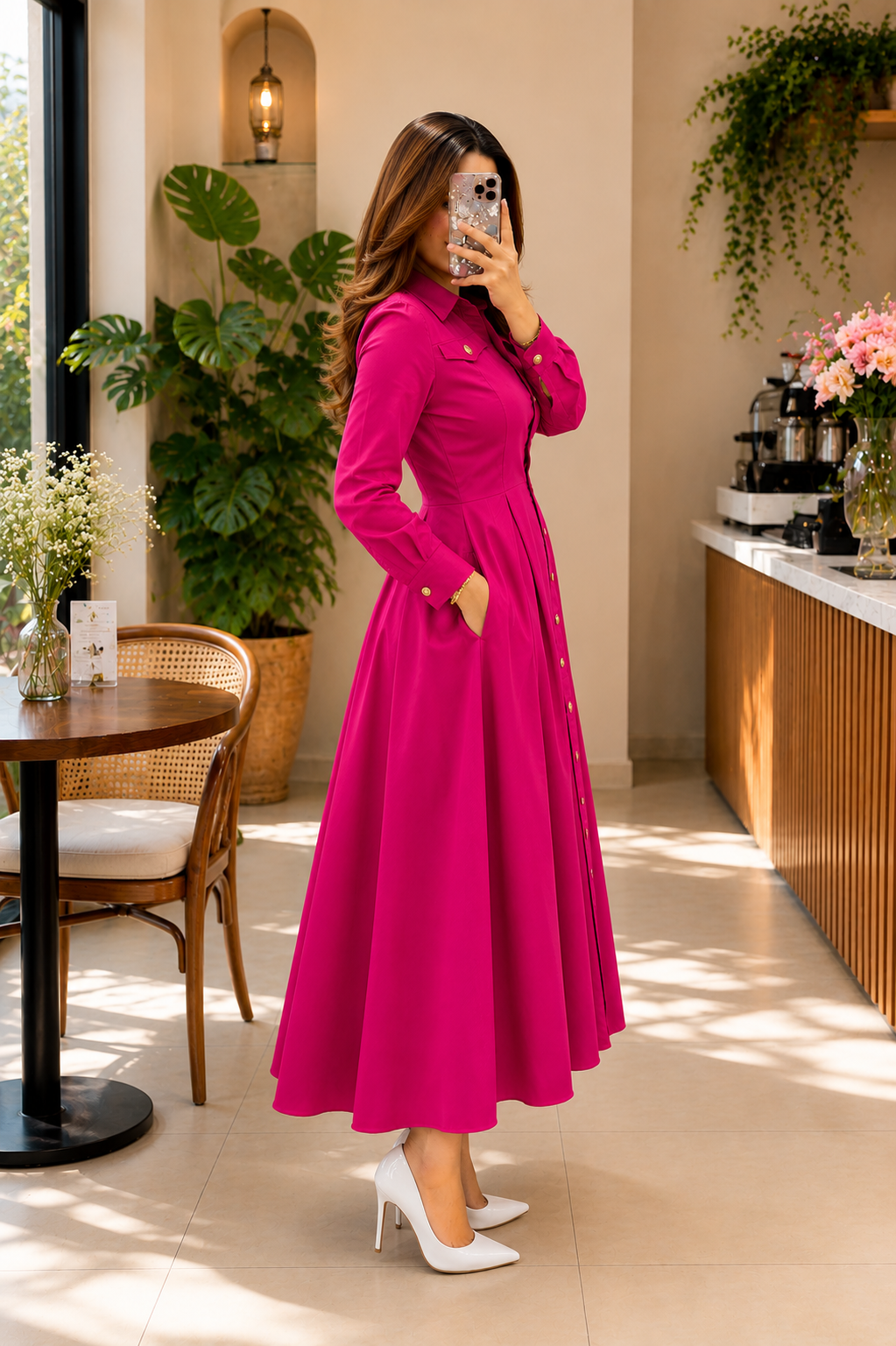 Pink Women’s Soft Rayon Dress